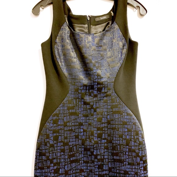 Tahari Color Block Fall Winter Dress - Picture 5 of 8